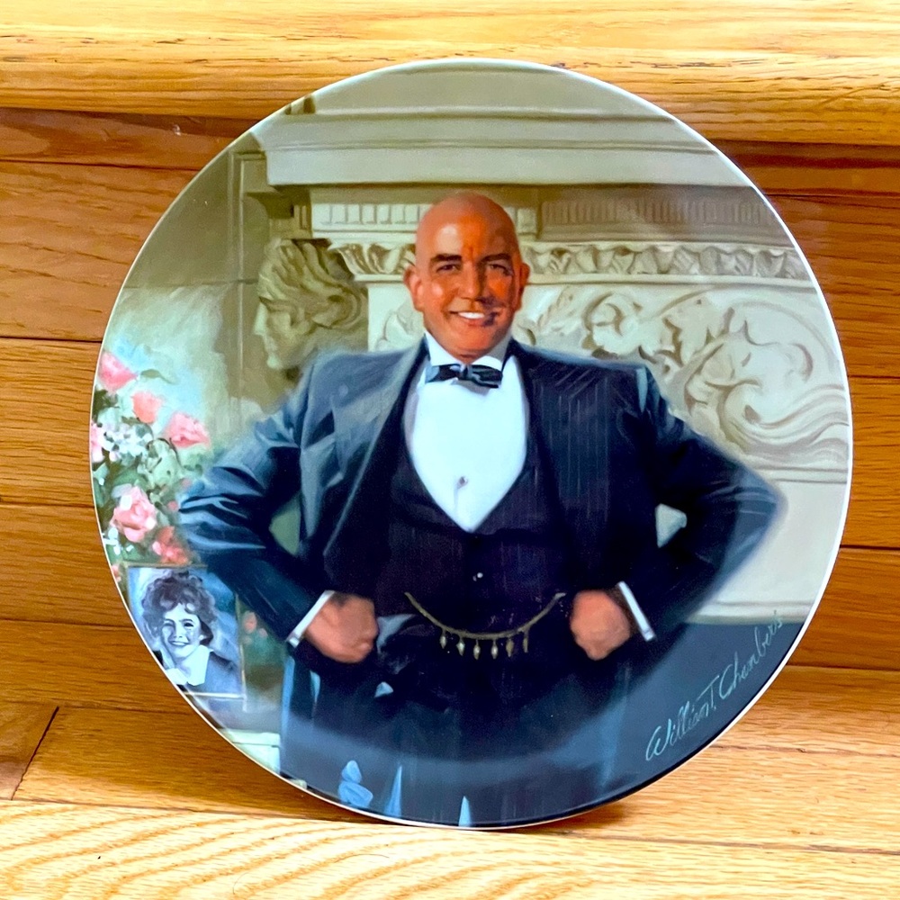 Vtg 1982 Edwin Knowles Fine China Daddy Warbucks Collector Plate 2nd Edition